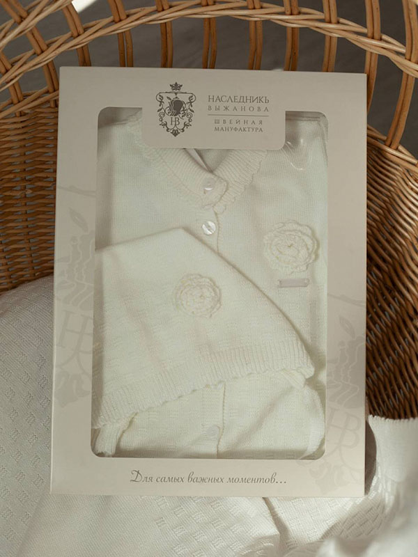 Комплект "Очарование": комбинезон + шапка, экрю фото 6