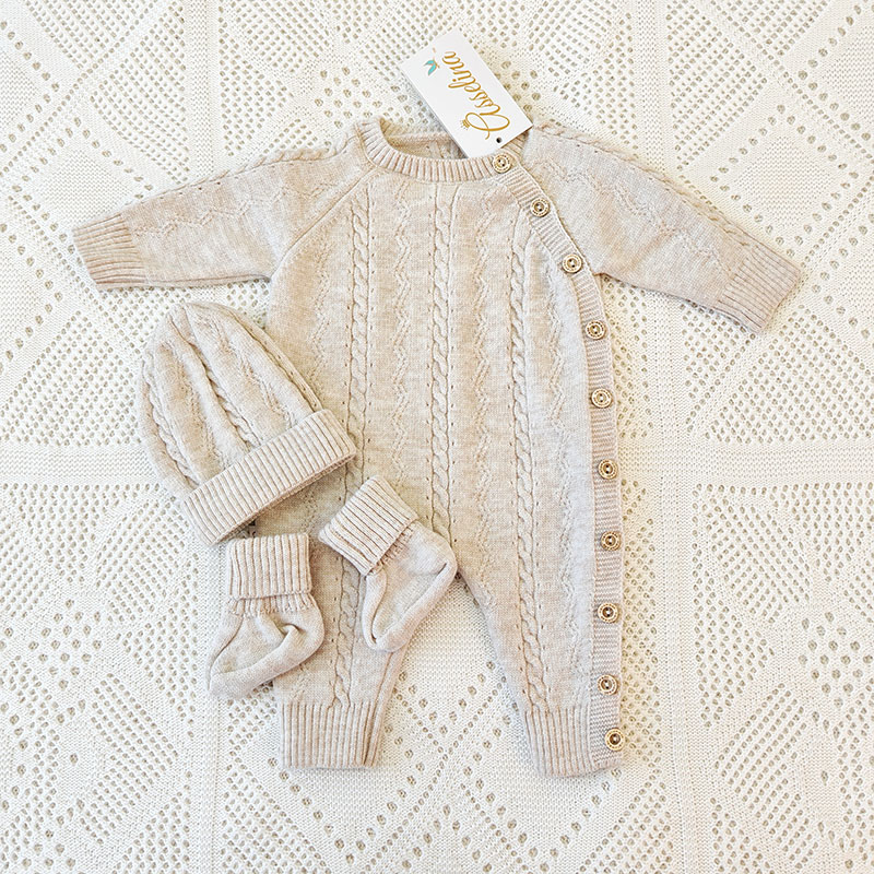 Комплект  "Саби" на выписку, крем-брюле фото 4