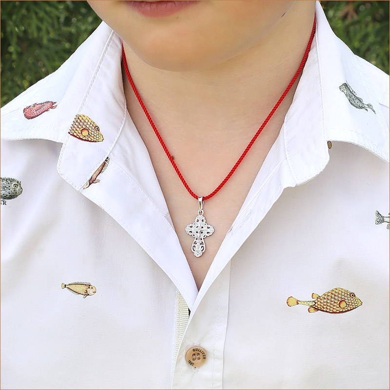 Серебряный крестик 11164АКВ фото 3