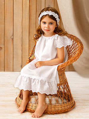 Летнее платье "Алиса" для девочки - миниатюра фотографии товара в каталоге ЛиноБамбино
