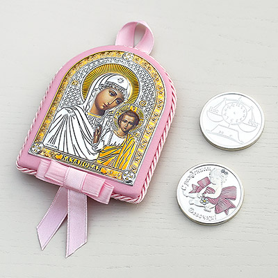 Фото товара "Подарочный набор "Икона и медаль на рождение девочки"" из магазина ЛиноБамбино