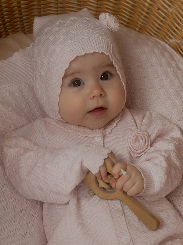 Комплект "Очарование": комбинезон + шапка, розовый фото 1