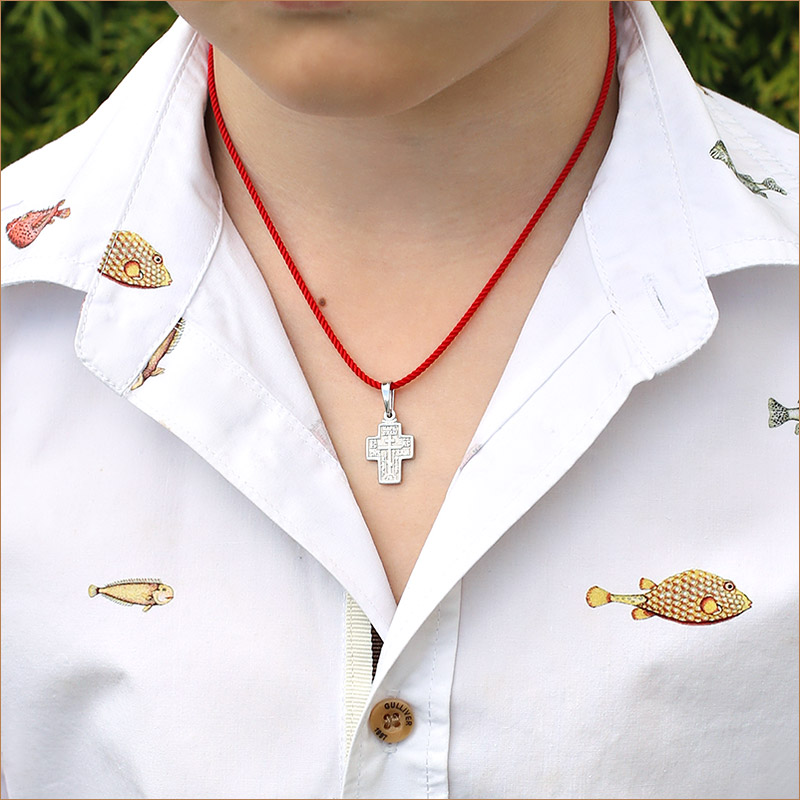 Серебряный крестик 10012АКВ фото 3