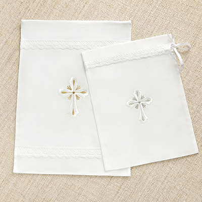 Мешочек для крестильных принадлежностей "Крест с лучиками" - миниатюра фотографии товара в каталоге ЛиноБамбино