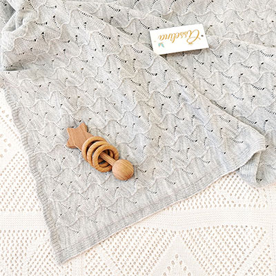 Плед "Нила",  серый - миниатюра фотографии товара в каталоге ЛиноБамбино