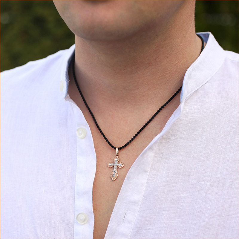 Серебряный крестик 20452АКВ фото 5