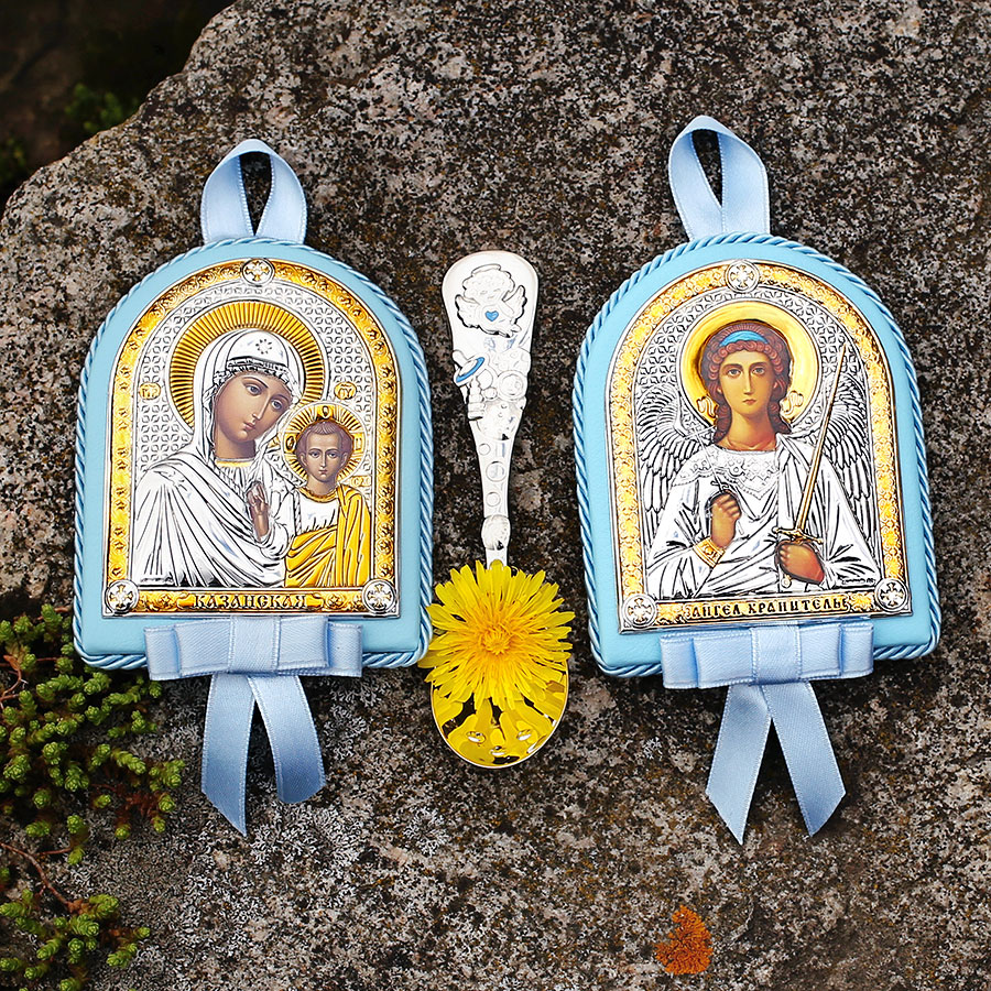 Подарочный набор "Икона и ложка с ангелочком" фото 2