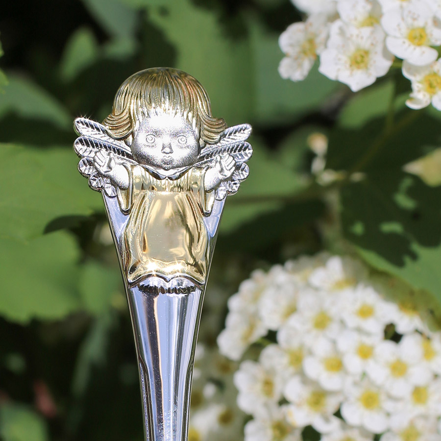 Серебряная ложка "Малыш Ангелочек" фото 2