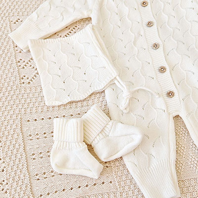 Комплект  "Нила" на выписку, молочный