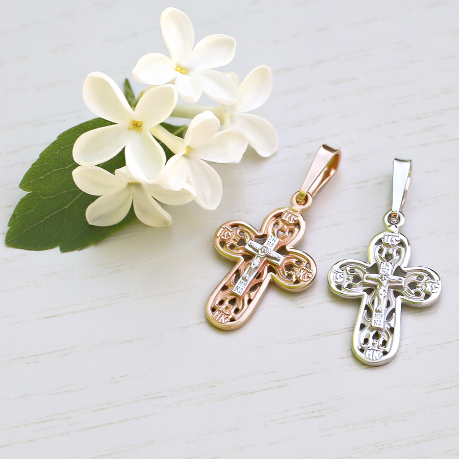 Серебряный крестик 12029АКВ фото 5