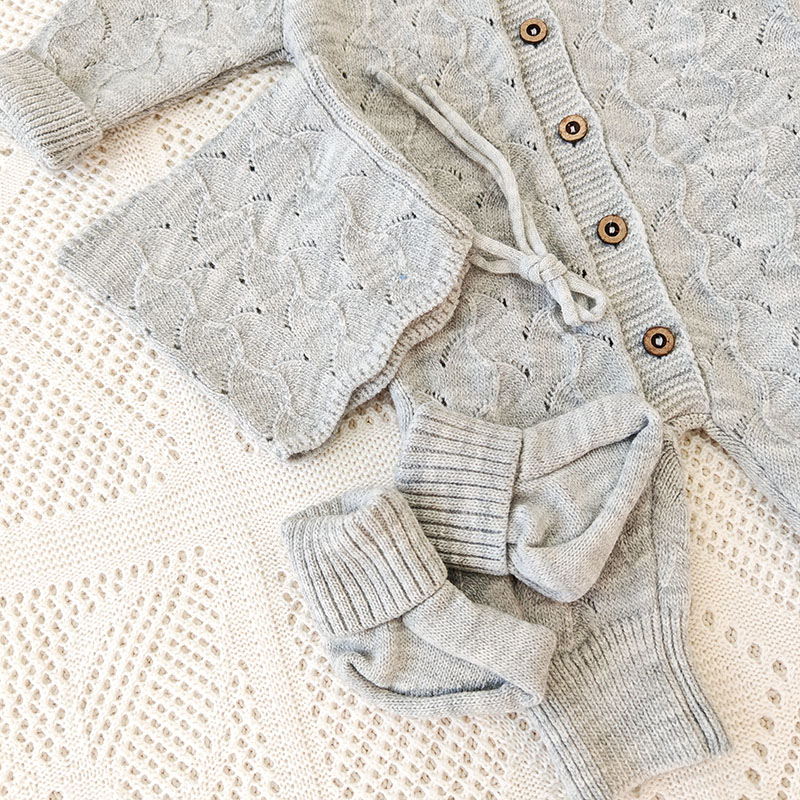 Комплект  "Нила" на выписку, серый фото 2