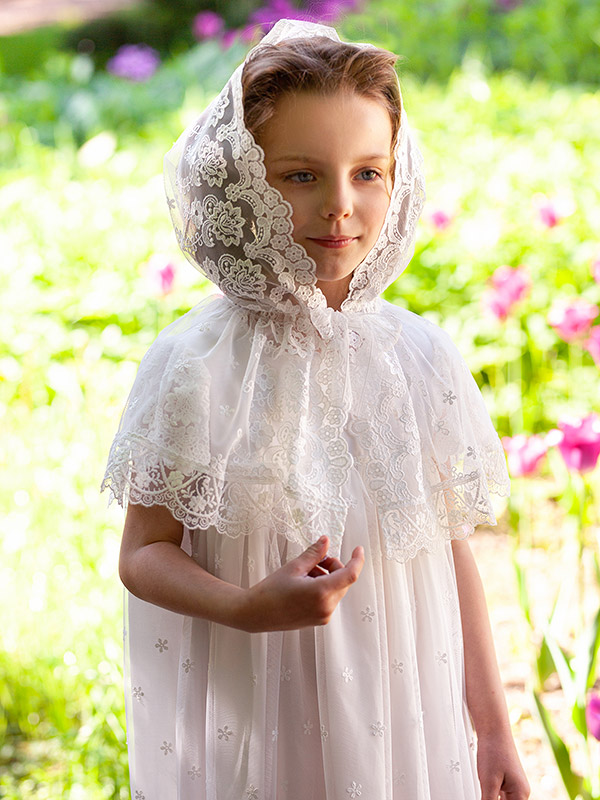 Детский церковный платок с капюшоном "Анастасия" фото 2
