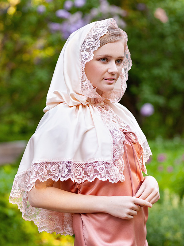 Православный платок с капюшоном "Розанна" фото 1