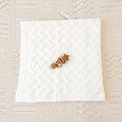 Плед "Остин",  молочный - миниатюра фотографии товара в каталоге ЛиноБамбино