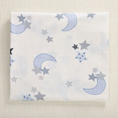 Пеленка фланель "Голубой месяц и звёзды" - миниатюра фотографии товара в каталоге ЛиноБамбино