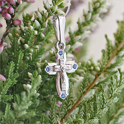 Серебряный крестик 20478АКВ фото 6