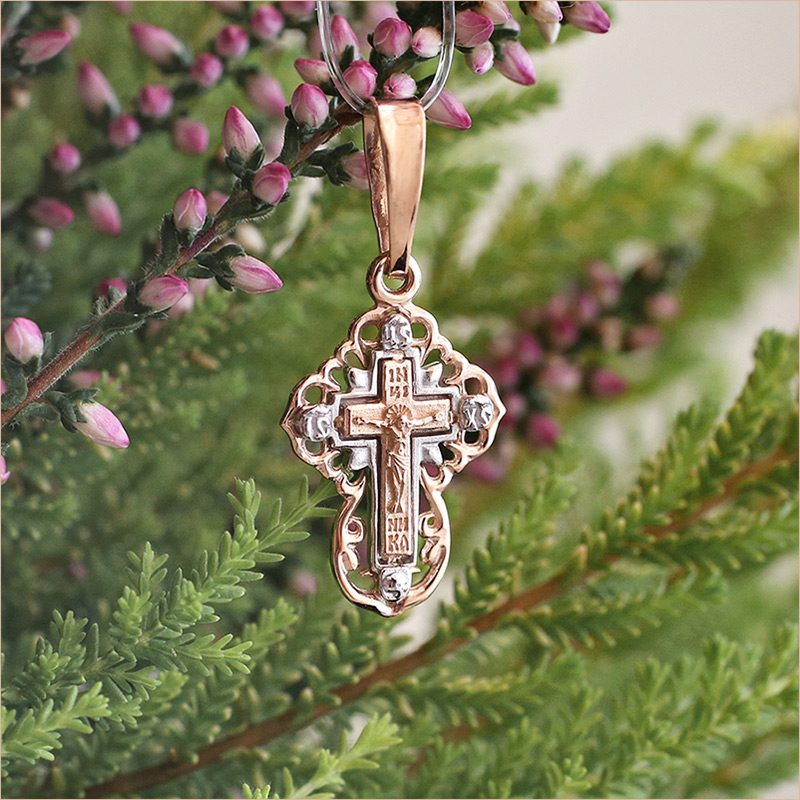 Золотой крестик 12153АКВ фото 2