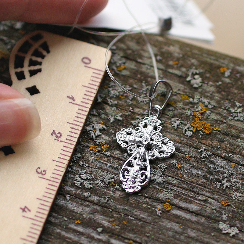 Серебряный крестик 11164АКВ фото 2