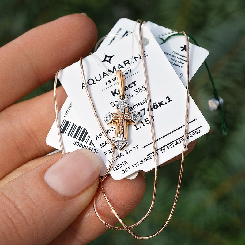 Золотой крестик 922746АКВ фото 2