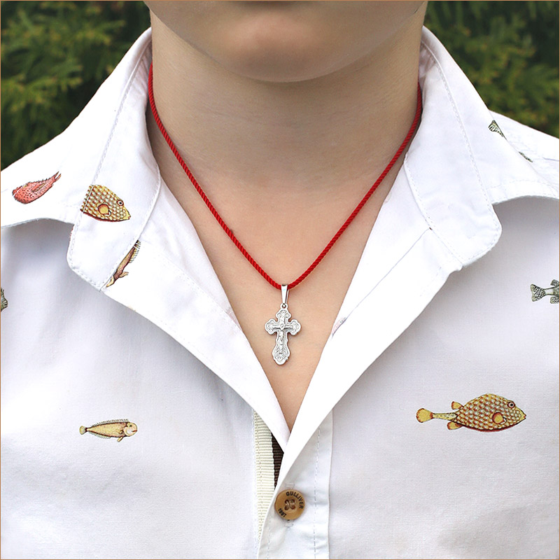 Серебряный крестик 11003АКВ фото 2