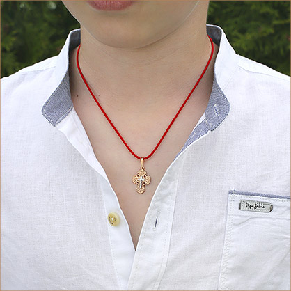 Золотой крестик 12022АКВ фото 2