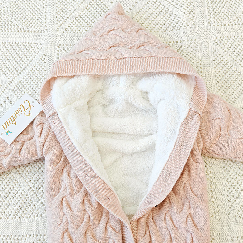 Утепленный комбинезон  "Остин" с капюшоном, светло-розовый фото 3