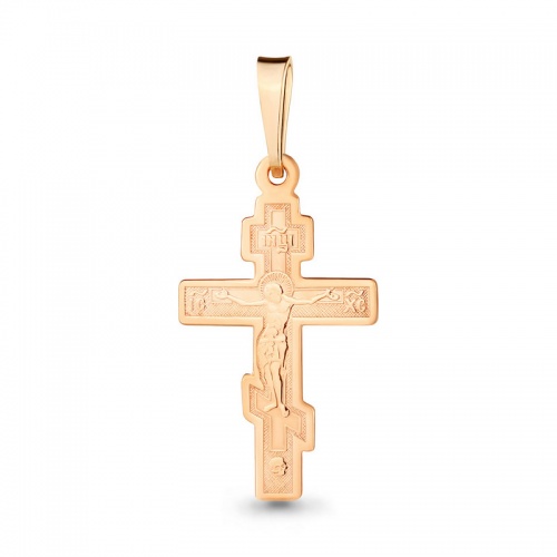 Золотой крестик 12615АКВ - миниатюра фотографии товара в каталоге ЛиноБамбино