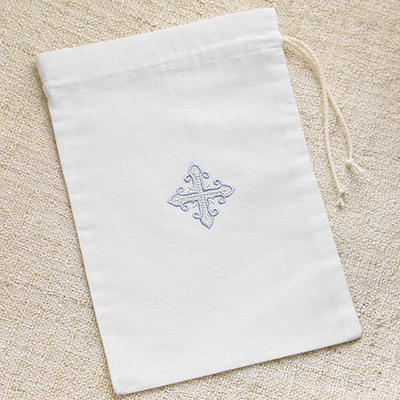 Мешочек для крестильных принадлежностей "Лучистый крест" - миниатюра фотографии товара в каталоге ЛиноБамбино