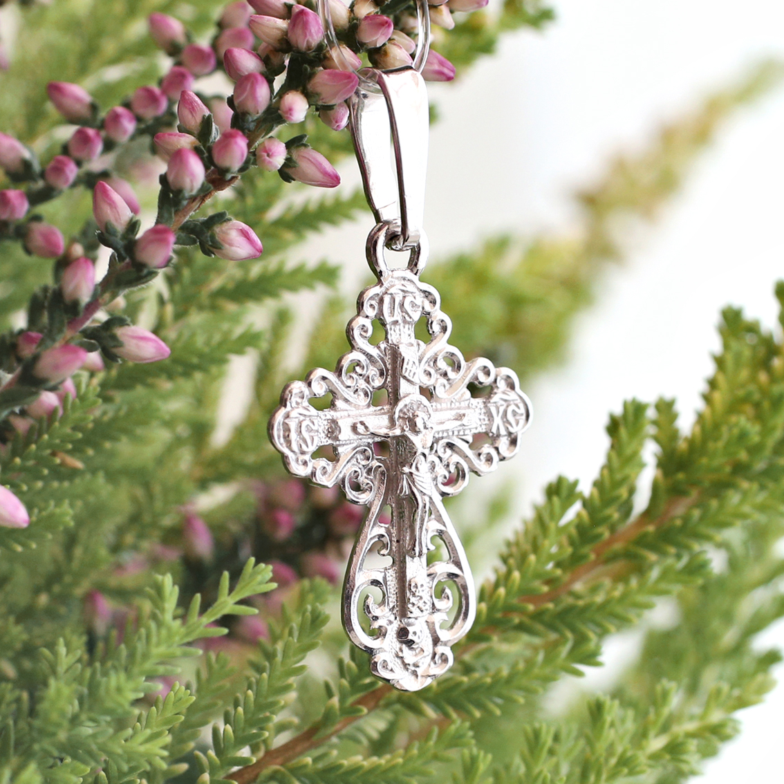 Серебряный крестик 11164АКВ фото 4