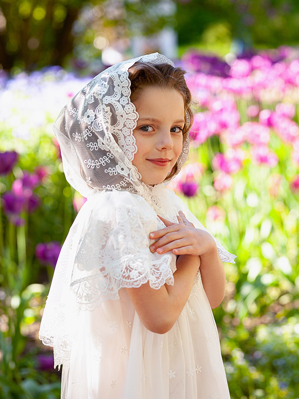 Детский церковный платок с капюшоном "Анастасия" фото 4