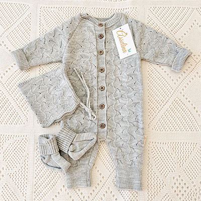 Комплект  "Нила" на выписку, серый