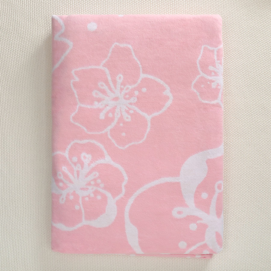 1,5-спальное байковое одеяло "Сакура" розовое фото 1