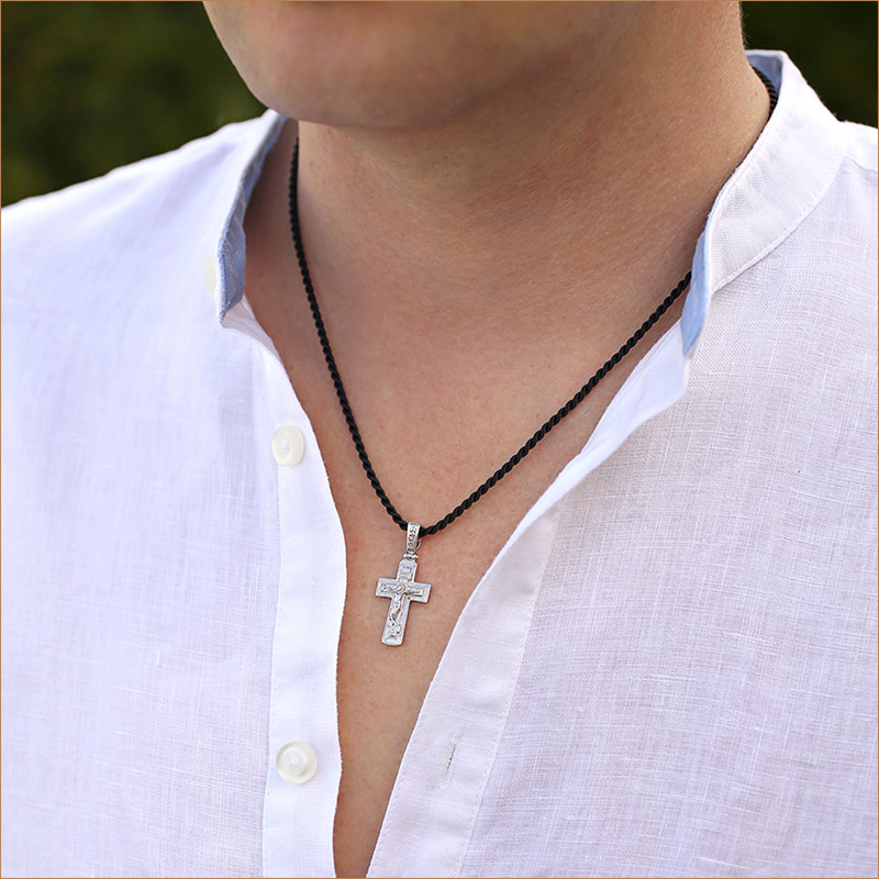 Серебряный крестик 11421АКВ фото 3