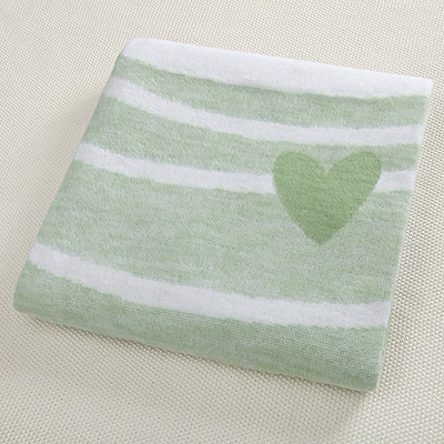 Фото товара "Детское байковое одеяло "Зайка" зеленое" при наведении