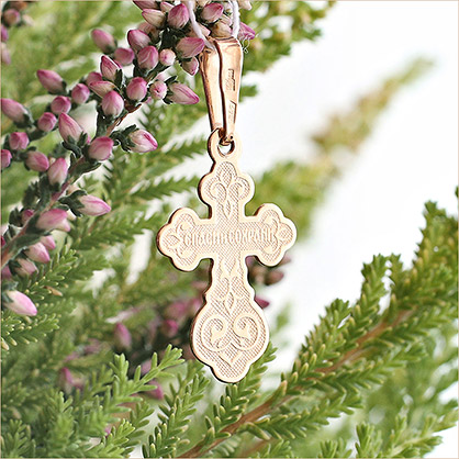 Золотой крестик 12558АКВ фото 3