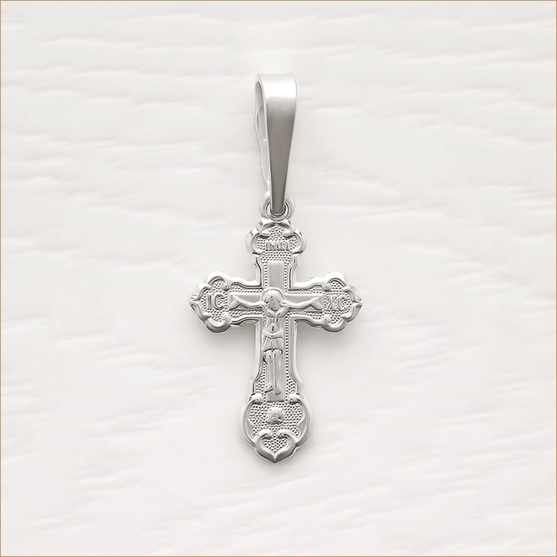 Серебряный крестик 11204АКВ фото 2