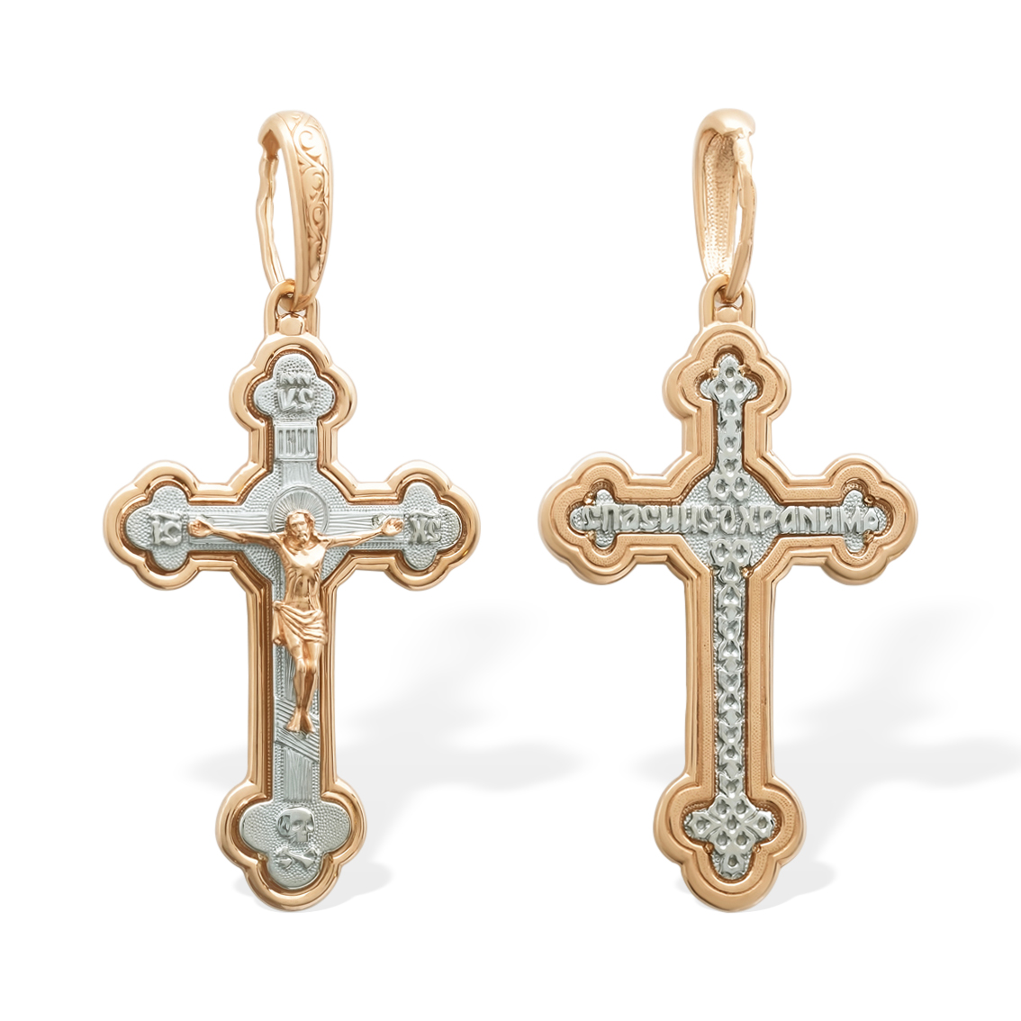 Золотой крестик 11942АКВ, взрослый фото 2