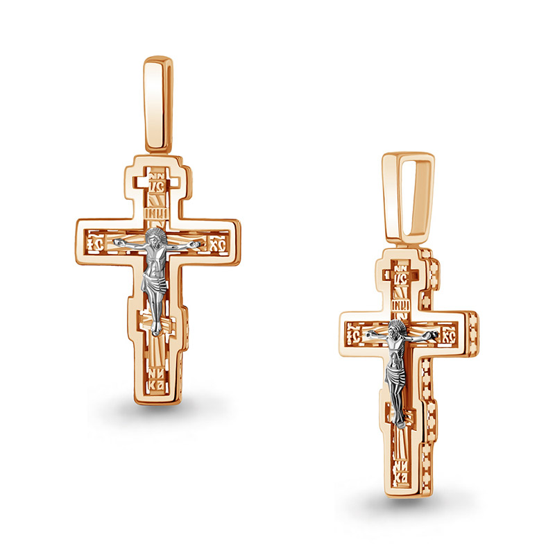 Золотой крестик 14869АКВ фото 1