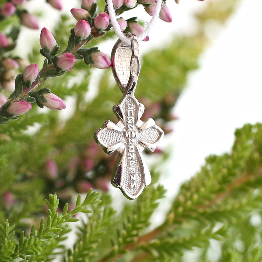 Серебряный крестик 14688АКВ фото 3