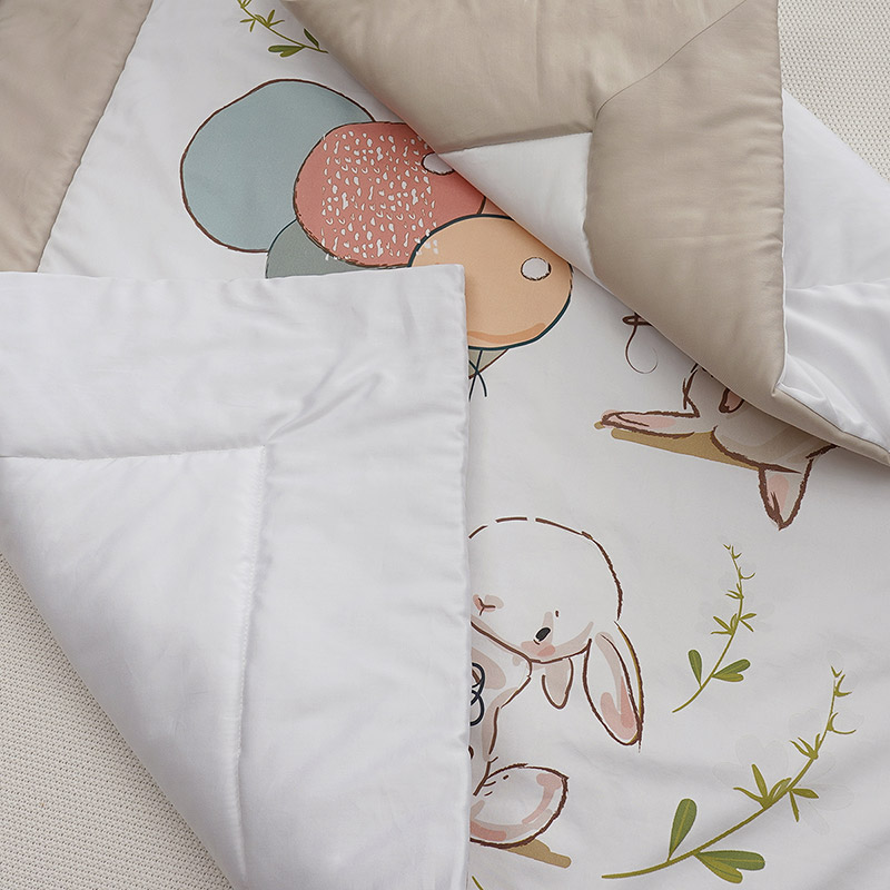 Детское одеяло 100х140 Зайчики и шарики фото 5