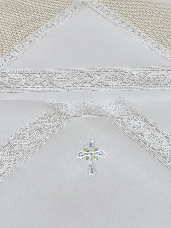 Крестильный комплект "Алексей" для мальчика с пеленкой фото 3