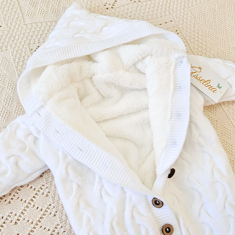 Утепленный комбинезон  "Остин" с капюшоном, белый фото 3