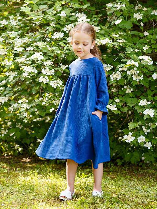 Платье Дымка темно-синяя муслин фото 1