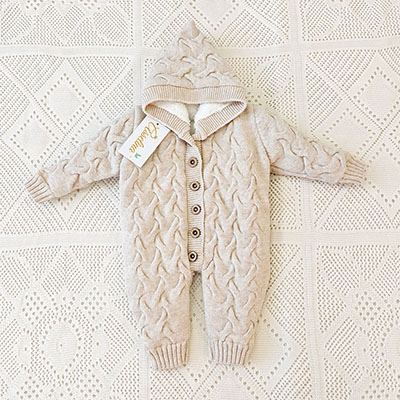 Утепленный комбинезон  "Остин" с капюшоном, крем-брюле