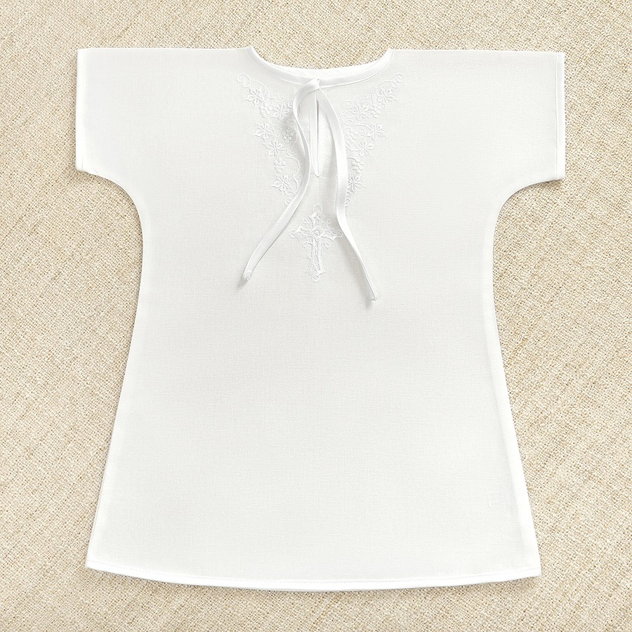 Крестильная рубашка "Листики" универсальная фото 7