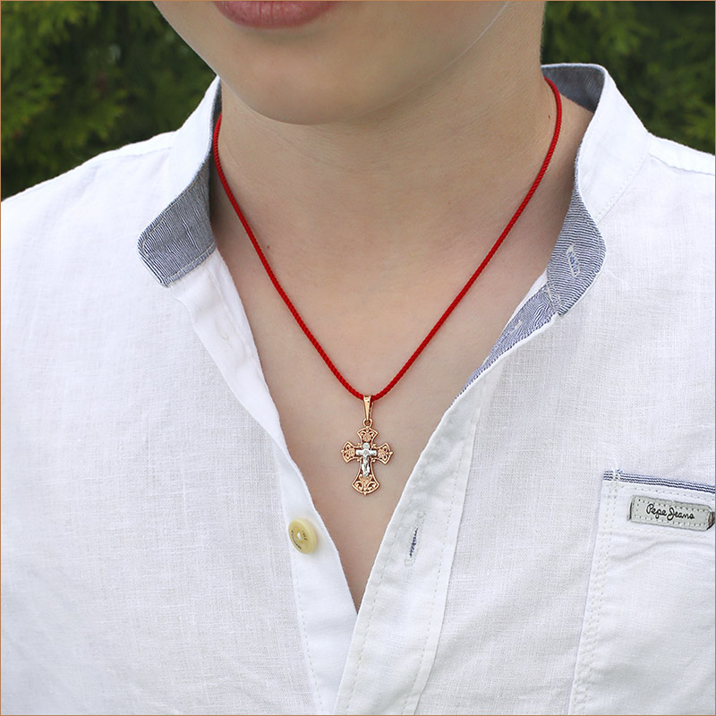 Золотой крестик 11434АКВ фото 4