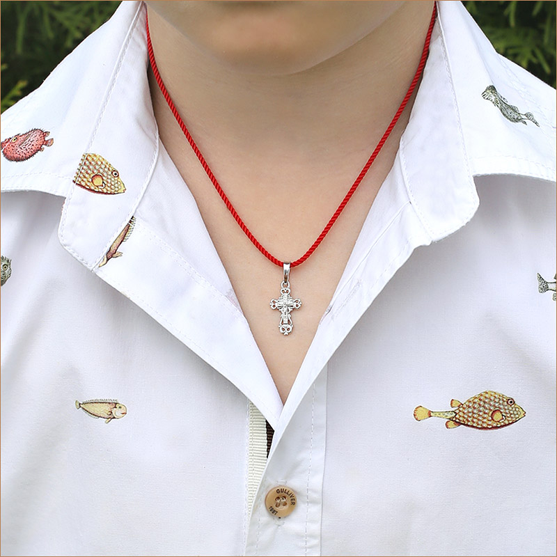 Серебряный крестик 11172АКВ фото 1