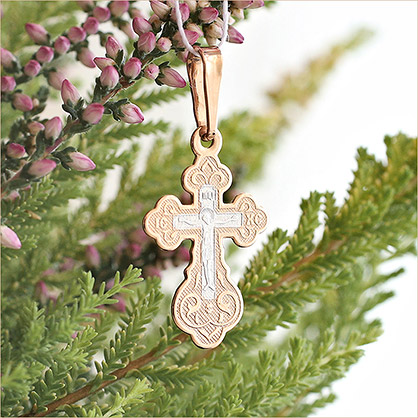 Золотой крестик 12558АКВ фото 2
