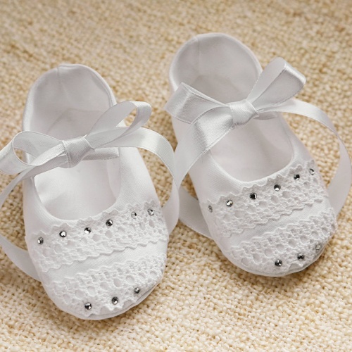 Туфельки для девочки со стразами - миниатюра фотографии товара в каталоге ЛиноБамбино