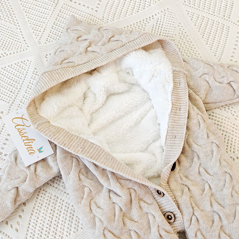 Утепленный комбинезон  "Остин" с капюшоном, крем-брюле фото 3